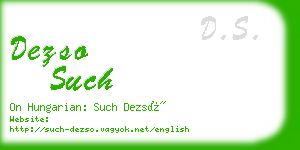 dezso such business card
